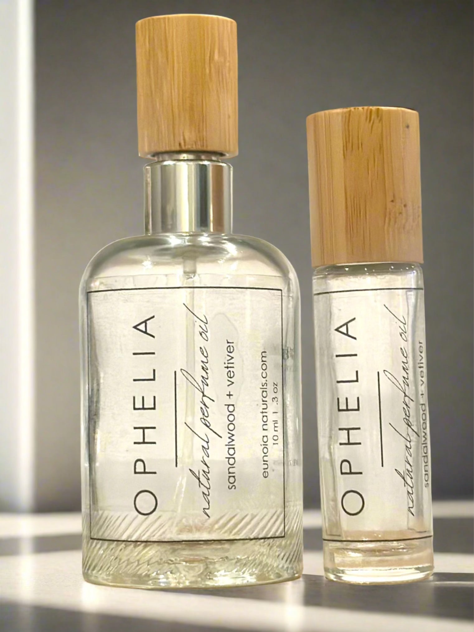OPHELIA Luxury Perfume Oil - Notes of Sandalwood, Vetiver, Citrus + Amber by eunoia naturals